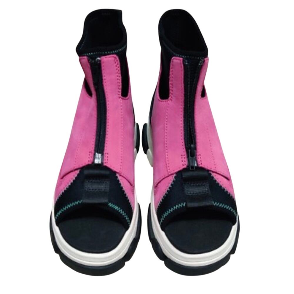 Timberland Women's Adley Way Sandal Boot Shoes - Pink/Black - Size: 8.5